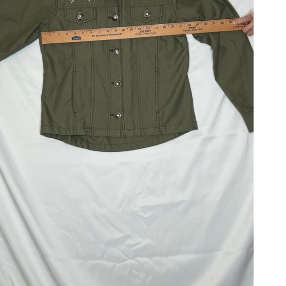 Ariat womens size S jacket olive green Aztec pattern button-up southwestern - Picture 6 of 10
